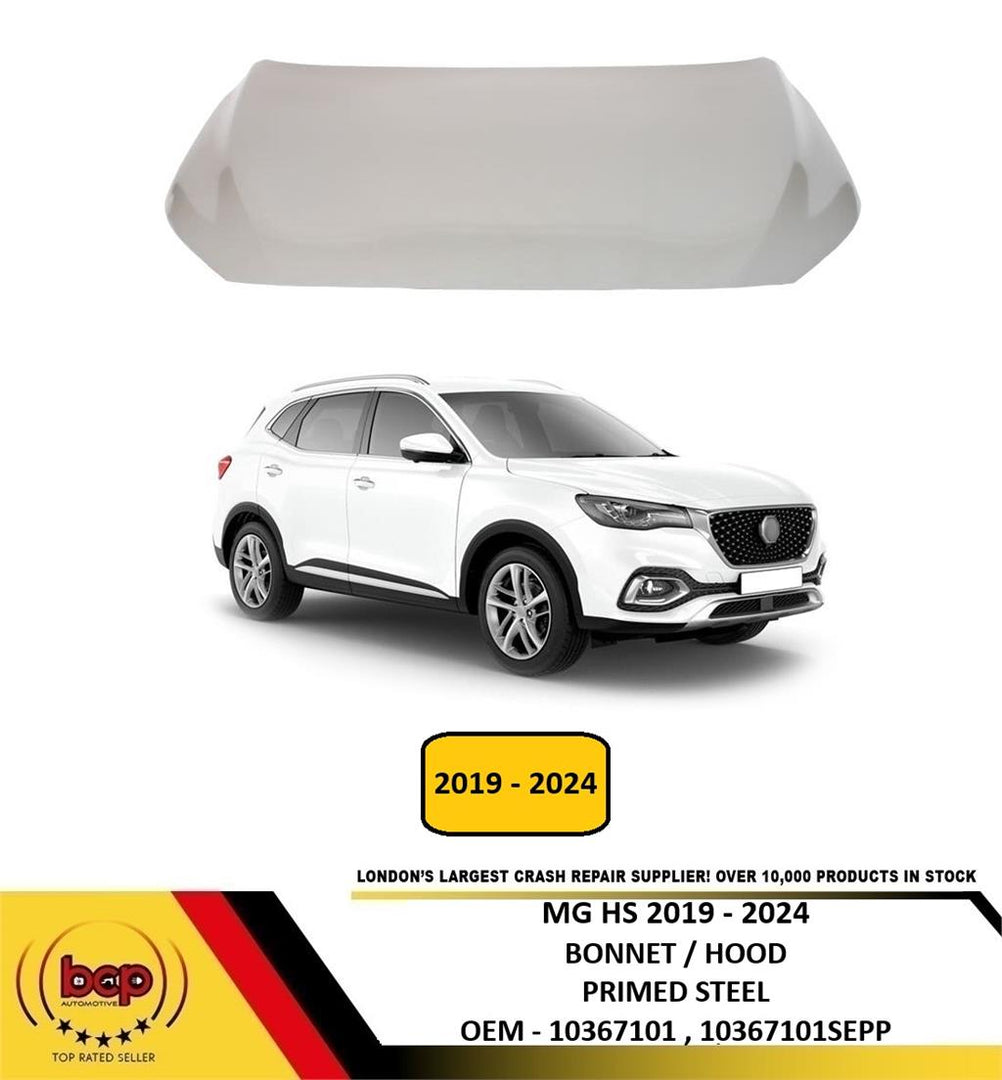 MG HS HATCHBACK 2019 - 2024 BONNET HOOD PRIMED STEEL NEW INSURANCE APPROVED