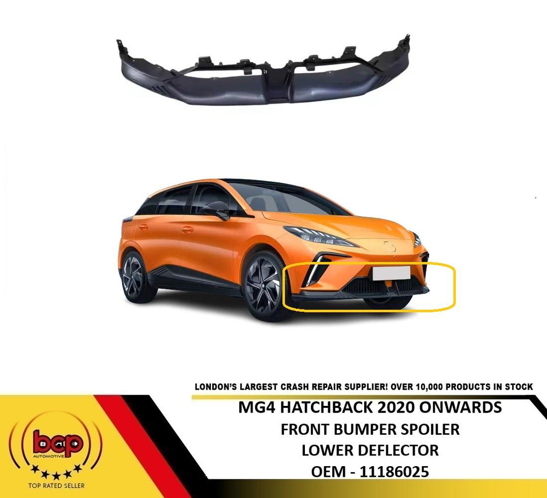 MG 4 HATCHBACK 2022 ON FRONT BUMPER LOWER SPOILER SPLITTER TEXTURED BLACK