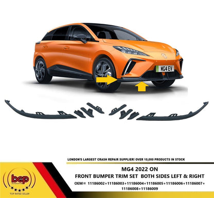 MG 4 2022 ON FRONT BUMPER LOWER SPOILER TRIMS BOTH SIDE 8 PEICES