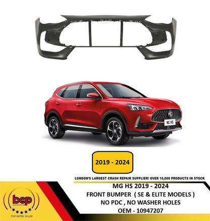 MG HS 2019 - 2024 FRONT BUMPER SE & TROPHY MODELS NO PARKING SENSOR HOLES