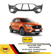 MG ZS 2020 - 2024 FRONT BUMPER NO PARKING SENSOR HOLES NO WASHER JET HOLES