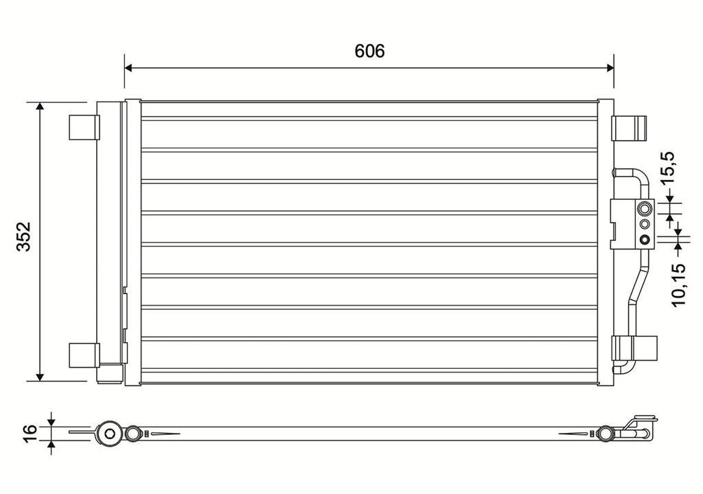 MG ZS 2020 - 2024 AIR CONDITION RADIATOR A/C CONDENSER WITH DRYER NEW 10245766