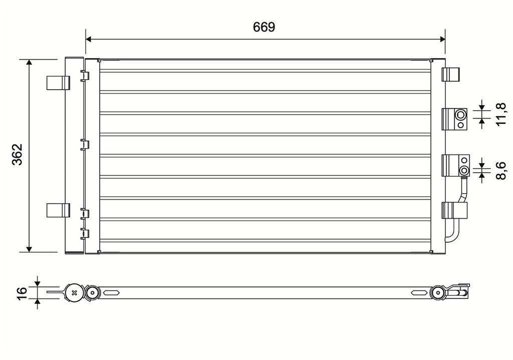 MG HS 2019 - 2024 AIR CONDITION RADIATOR A/C CONDENSER WITH DRYER NEW 10108310