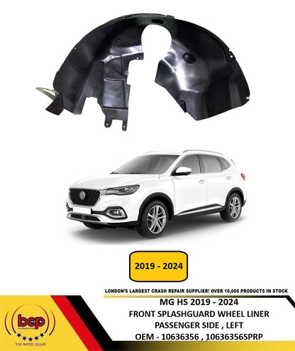 MG HS 2019 - 2024 FRONT SPLASHGUARD WHEEL HOUSE LINER PASSENGER SIDE LEFT NEW