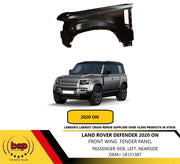 LAND ROVER DEFENDER 2020 ON FRONT WING FENDER PRIMED PASSENGER SIDE LEFT LR13138