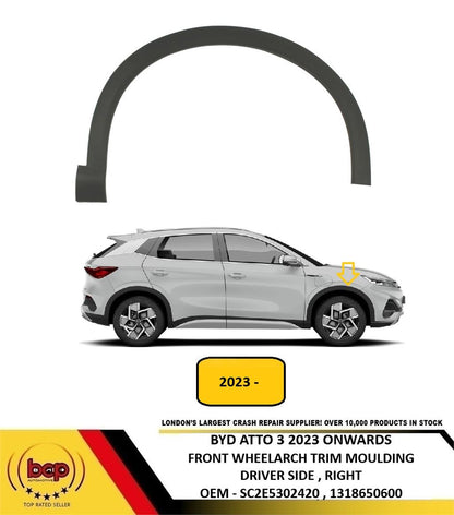 BYD ATTO 3 2023 ON FRONT WHEEL ARCH TRIM MOULDING DRIVER RIGHT NEW SC2E5302420