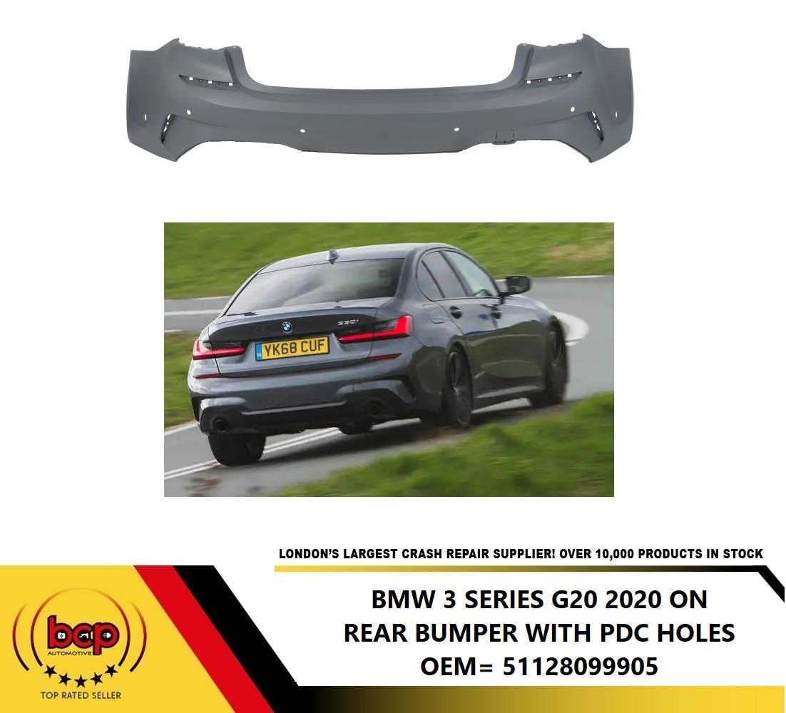 BMW 3 SERIES G20 2019 ONWARDS REAR BUMPER M SPORT MODEL WITH SENSOR HOLES