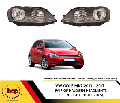 VW GOLF MK7 2012 - 2016 HEADLIGHTS LAMPS PAIR LEFT & RIGHT 5G2941006 5G2941005