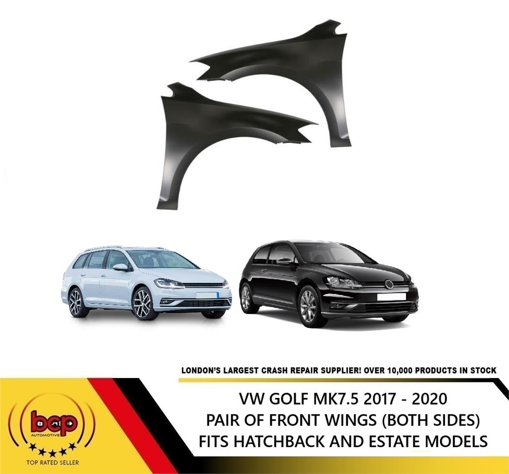 VW GOLF MK 7.5 2017 - 2019 FRONT WINGS PAIR LEFT & RIGHT BOTH SIDE OEM QUALITY