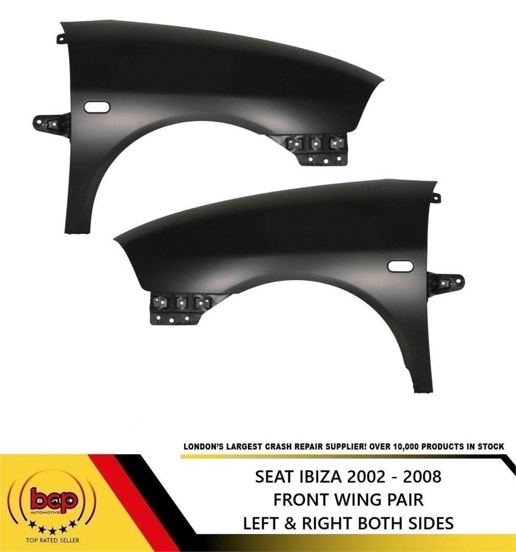 SEAT IBIZA 2002 -2008  FRONT WINGS PAIR LEFT & RIGHT NEW PRIMED INSURANCE APPROV