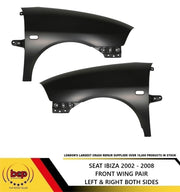 SEAT IBIZA 2002 -2008  FRONT WINGS PAIR LEFT & RIGHT NEW PRIMED INSURANCE APPROV