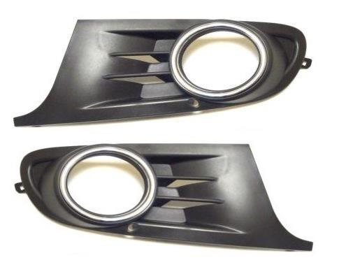 VOLKSWAGEN GOLF MK6 2008 2013 FRONT BUMPER GRILLE W/FOG HOLE PAIR LEFT & RIGHT