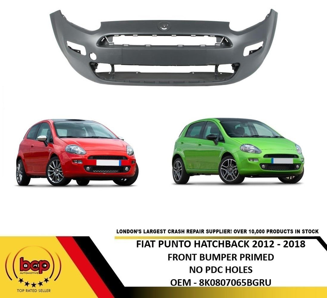 FIAT PUNTO 2012 ON FRONT BUMPER PRIMED NEW INSURANCE APPROVED 735563726