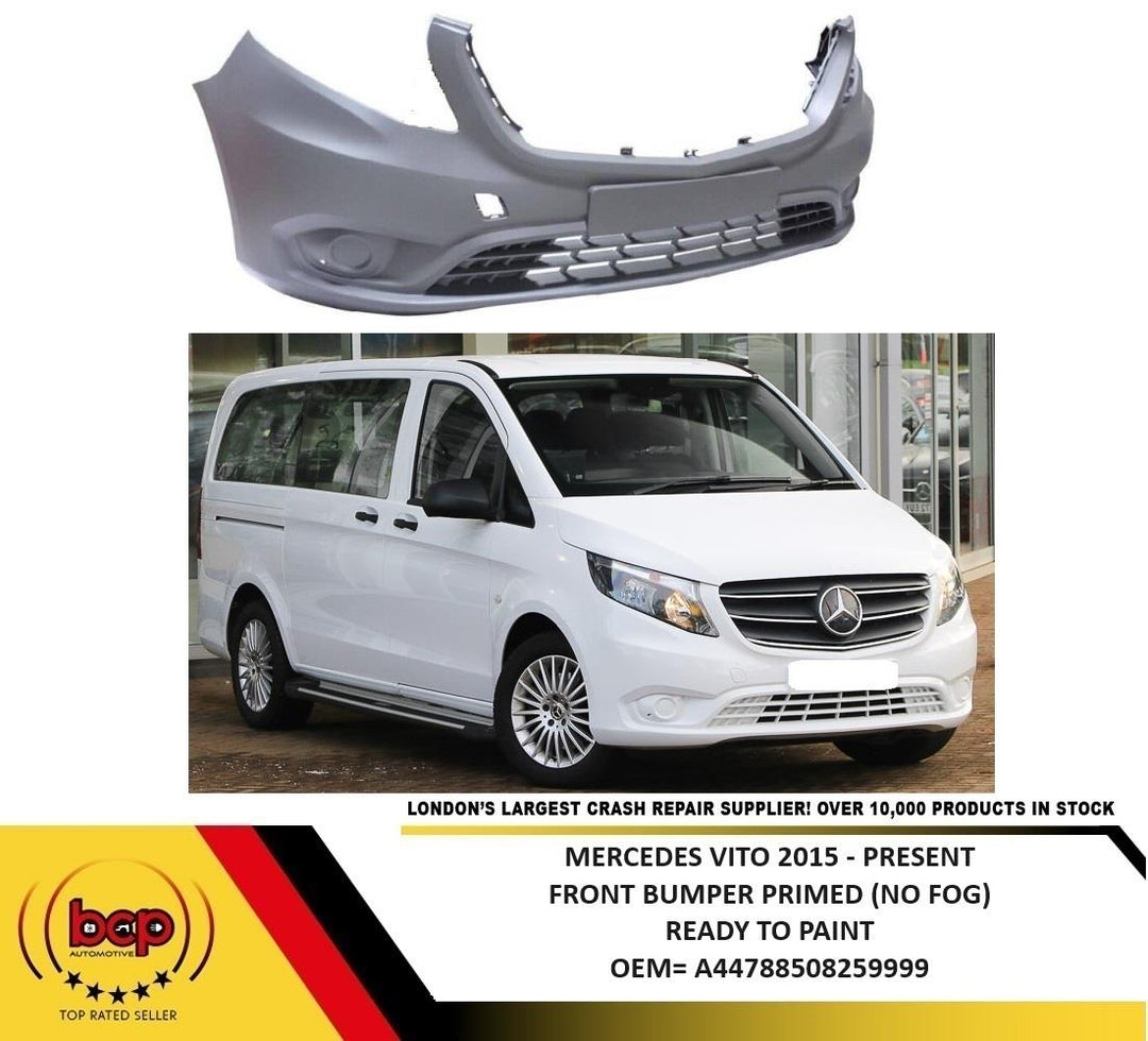 MERCEDES VITO 2015 ON FRONT BUMPER PRIMED NO FOG A44788508259999 TO BE PAINTED
