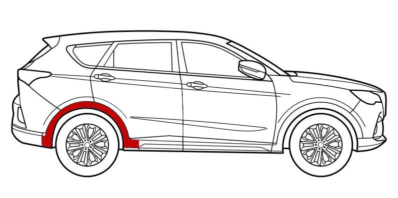 NISSAN QASHQAI 2007 - 2013 REAR WING WHEEL ARCH TRIM COVER RIGHT DRIVERS SIDE