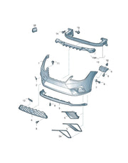 SEAT IBIZA 2017 - 2024 FRONT BUMPER FOG GRILLE FRAME NOT FR MODELS LEFT SIDE