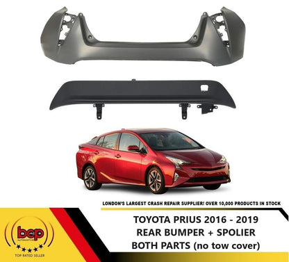 TOYOTA PRIUS 2016 - 2019 REAR BUMPER AND LOWER  SPOLIER KIT NO SENSOR HOLES