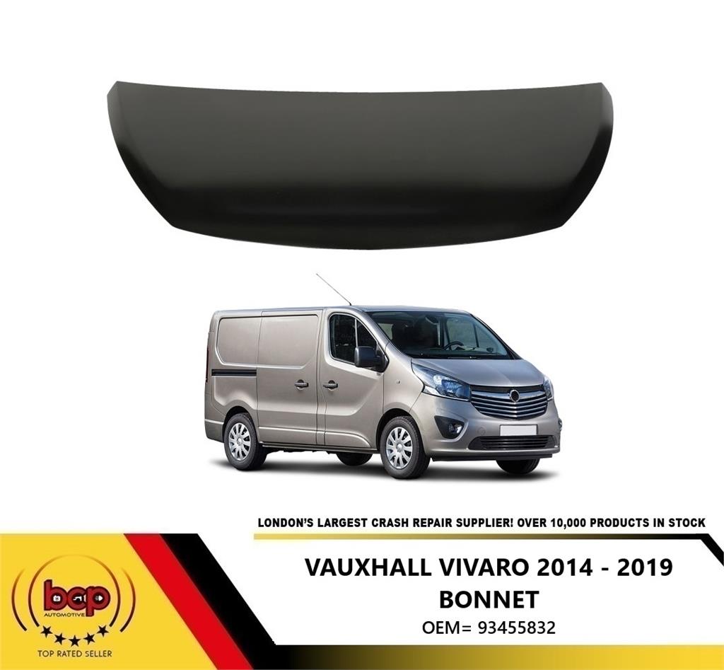 VAUXHALL VIVARO 2014 - 2019 BONNET PRIMED DELIVERED TO YOUR DOOR