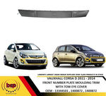 Load image into Gallery viewer, VAUXHALL CORSA D 2011 2014 FRONT BUMPER NUMBER PLATE HOLDER MOULDING BACKING NEW
