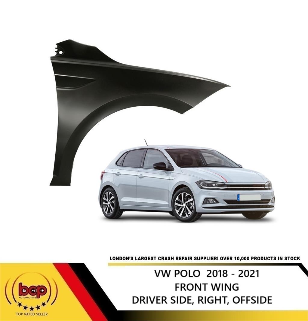 VW POLO 2017 - 2021 FRONT WING RIGHT DRIVERS  SIDE INSURANCE CERTIFIED