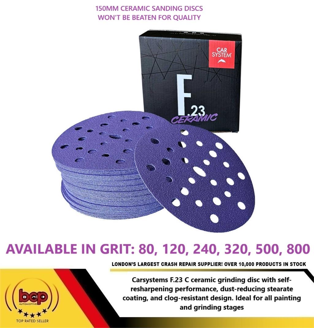 CERMIC SANDING DICS 80 GRIT BOX OF 50 150 mm 25 HOLES