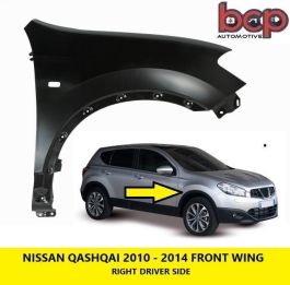 NISSAN QASHQAI FRONT WING 2010 - 2014 RIGHT DRIVERS SIDE INSURACE SPEC  PRIMED
