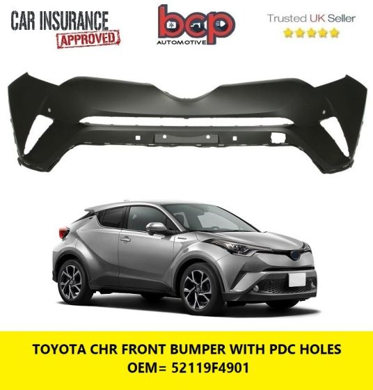 TOYOTA CHR 2016-2020 FRONT BUMPER WITH PDC HOLES INSURANCE SPEC 52119F4901
